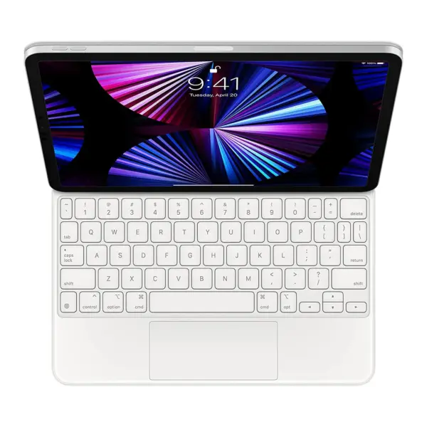 Apple Magic Keyboard - White | Compatible with iPad Pro 11" (1st-4th Gen), 12.9" (1st-6th Gen) & iPad Air (4th-6th Gen) - Image 1