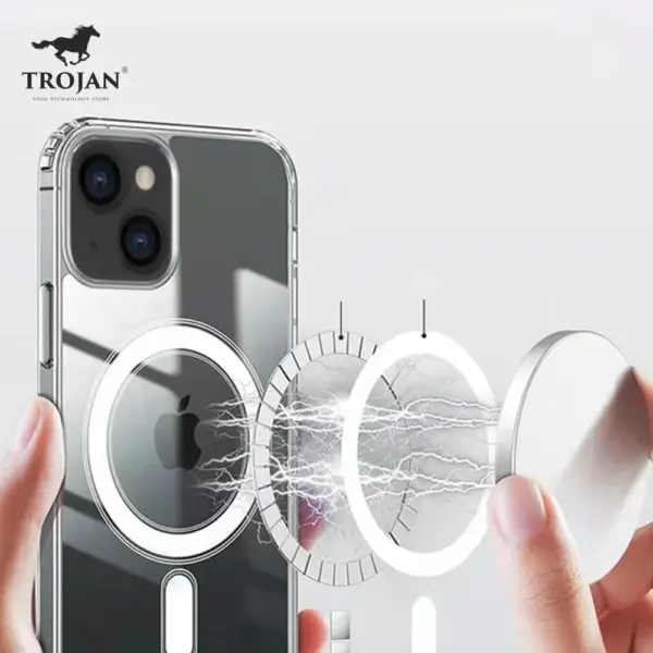 Cover Magnetic Magsafe Transparent For iPhone ( 11 to 13 Pro Max ) - Image 2