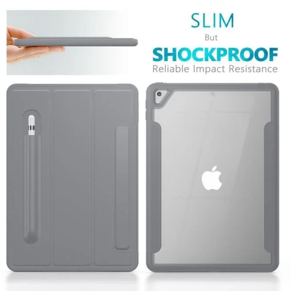 iPad Cover TPU Flip For all iPad Models ( Black - gray - blue )