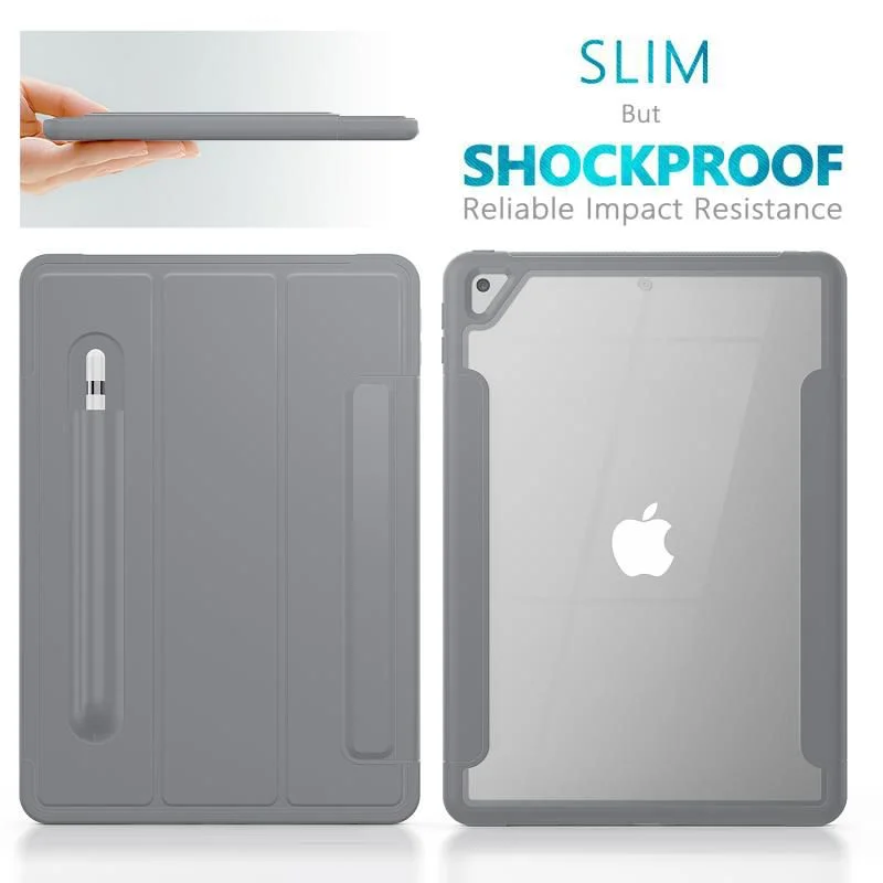 iPad Cover TPU Flip For all iPad Models ( Black - gray - blue )
