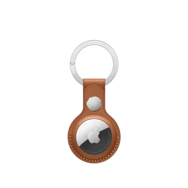 Original Apple AirTag Leather Key Ring ( Brown - Blue ) - Image 2