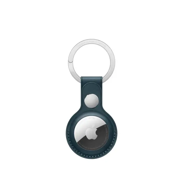 Original Apple AirTag Leather Key Ring ( Brown - Blue ) - Image 1