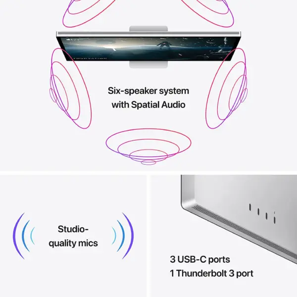 Apple Studio Display – 27-inch 5K Retina, Standard or Nano-Texture Glass, Tilt-Adjustable Stand - Image 3