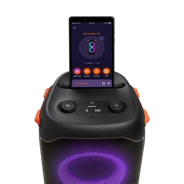 JBL - Partybox 110 Portable Party Speaker with 160W Powerful Sound, Built-In Lights and Splashproof - Image 2