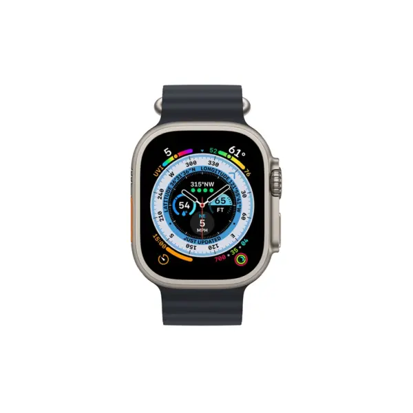 Apple Watch Ultra - Case Size 49mm, Titanium Case with (Midnight - Green - Starlight - Orange - Blue and Gray trail Alpine Loop) - Image 7
