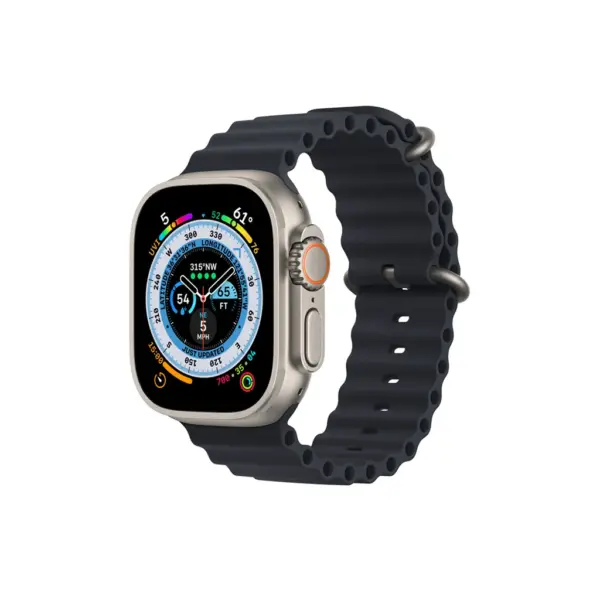 Apple Watch Ultra - Case Size 49mm, Titanium Case with (Midnight - Green - Starlight - Orange - Blue and Gray trail Alpine Loop) - Image 6