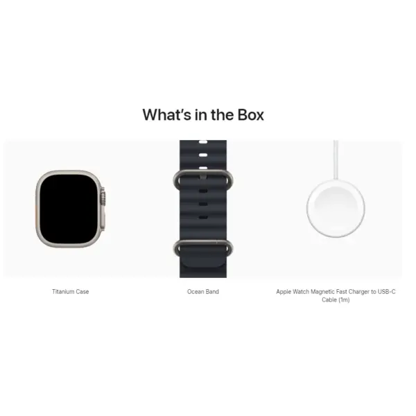 Apple Watch Ultra - Case Size 49mm, Titanium Case with (Midnight - Green - Starlight - Orange - Blue and Gray trail Alpine Loop) - Image 9