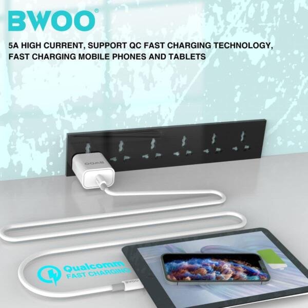 Bwoo USB C Cable to USB C Fast Charging 1-meter Data Cable Type C to Type C Cable are Compatible with MacBook Pro Type-C Devices, iPad Pro, Type-C phones and More 100W PD USB C to USB C Data Cable - Image 3