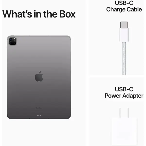 Apple 12.9-inch iPad Pro with M2 Chip (Wi-Fi only or with Celluar, 128gb or 256GB or 512GB or 1TB) - Space Gray (6th Generation) - Image 7