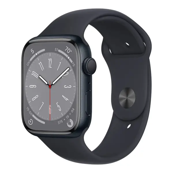 Apple Watch Series 8 45MM, Midnight Aluminum Case with Midnight Sport Band - M/L. Fitness Tracker, Blood Oxygen & ECG Apps, Always-On Retina Display, Water Resistant - Image 1