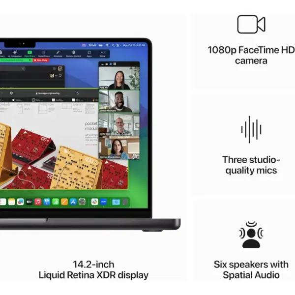 Apple MacBook Pro M3 Pro chip with 12‑core CPU, 18‑core GPU: 16.2-inch Liquid Retina XDR Display, ( 18GB or 36GB Unified Memory ), 512GB SSD - Space Black , (MRW13 - MRW23) - Image 5