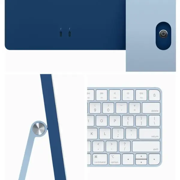 Apple iMac All-in-One Desktop Computer with M3 chip: 8-core CPU, 8-core GPU, 24-inch Retina Display, 8GB or 16GB Unified Memory, 256GB or 512GB SSD Storage, Matching Accessories. - Blue , (MQRC3 - MQRR3) - Image 4