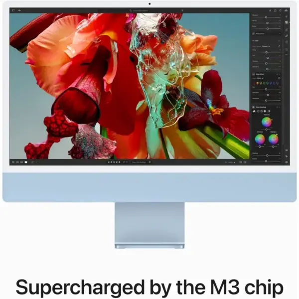 Apple iMac All-in-One Desktop Computer with M3 chip: 8-core CPU, 8-core GPU, 24-inch Retina Display, 8GB or 16GB Unified Memory, 256GB or 512GB SSD Storage, Matching Accessories. - Blue , (MQRC3 - MQRR3) - Image 5