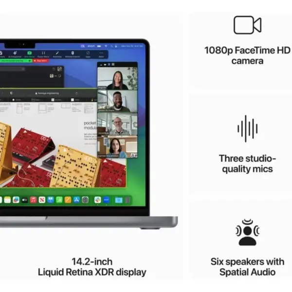 Apple MacBook Pro M3 chip with 8‑core CPU, 10‑core GPU: 14.2-inch Liquid Retina XDR Display, 8GB Memory, 512GB SSD - Space Gray , MTL73 - Image 4