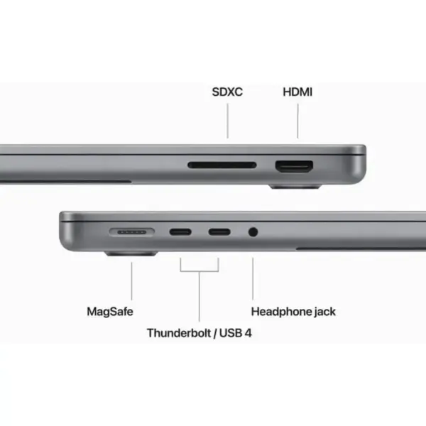 Apple MacBook Pro M3 chip with 8‑core CPU, 10‑core GPU: 14.2-inch Liquid Retina XDR Display, 8GB Memory, 512GB SSD - Space Gray , MTL73 - Image 3