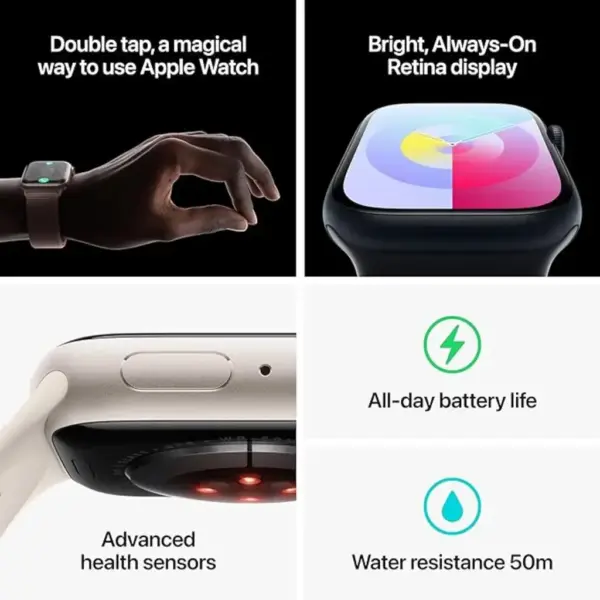 Apple Watch Series 9, 45mm, Midnight - Image 5
