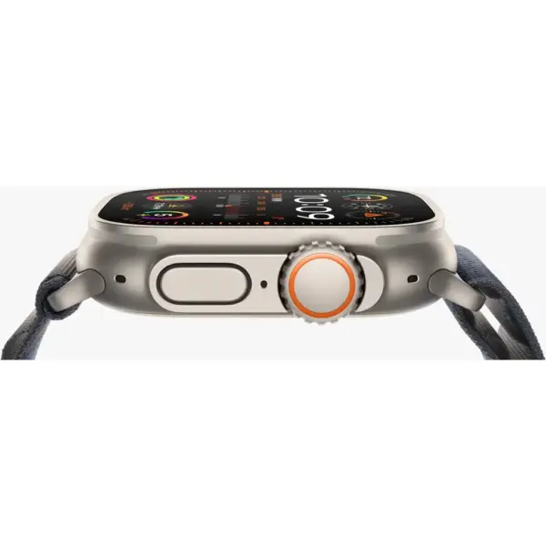 Apple Watch Ultra 2 - 49mm - Titanium Case with White - Olive - Blue Ocean Band (GPS Cellular) - Image 6