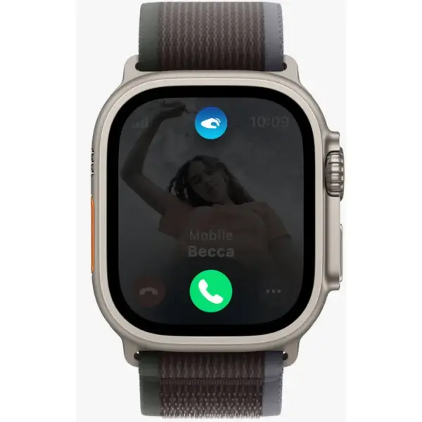 Apple Watch Ultra 2 - 49mm - Titanium Case with White - Olive - Blue Ocean Band (GPS Cellular) - Image 5