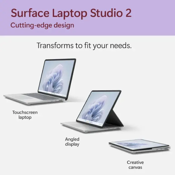 Microsoft Surface Laptop Studio 2 with 14.4" Touchscreen - Intel Core i7, 16GB RAM, 512GB SSD, NVIDIA GeForce RTX™ 4050, Windows 11, Platinum Color - Image 5