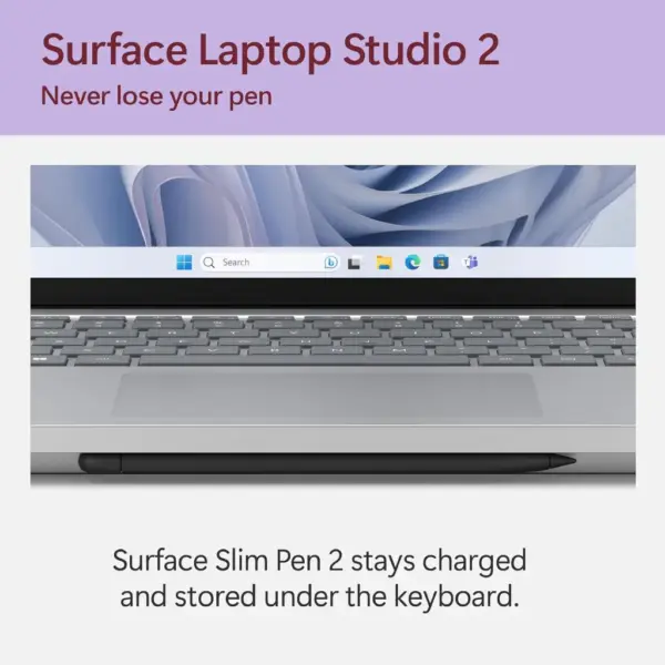 Microsoft Surface Laptop Studio 2 with 14.4" Touchscreen - Intel Core i7, 16GB RAM, 512GB SSD, NVIDIA GeForce RTX™ 4050, Windows 11, Platinum Color - Image 3