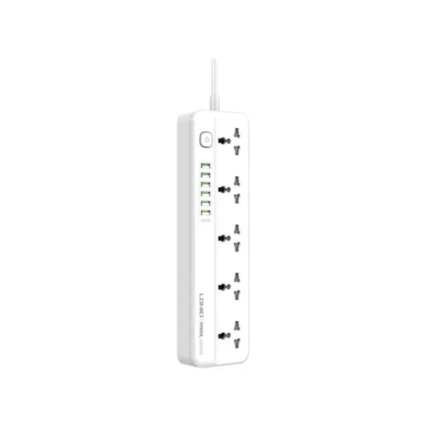 LDNIO SC5415 Power Strip with 5 Outlets and 4 USB Ports (PD/QC 3.0) – 2500W, 20W Fast Charging, Switch Button, and Multi-Protection - Image 3
