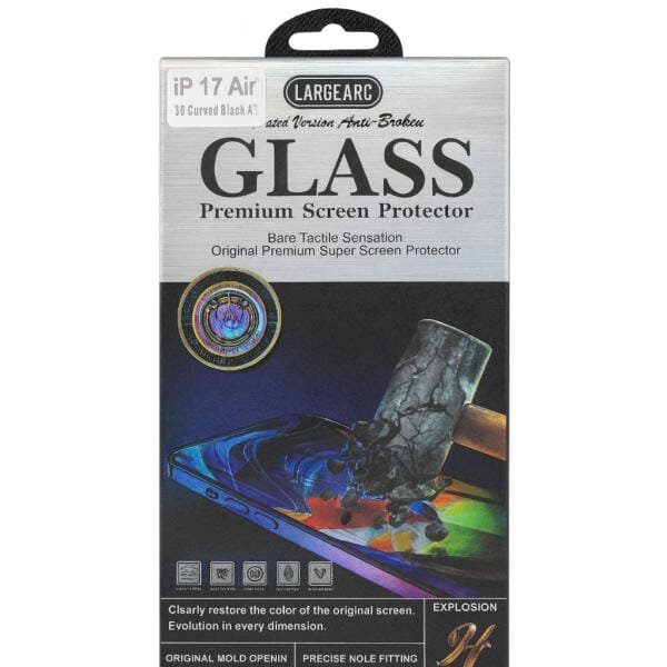 iPhone 17 Air 3D Curved Tempered Glass – Anti-Scratch, Anti-Shock Screen Protector - Image 1