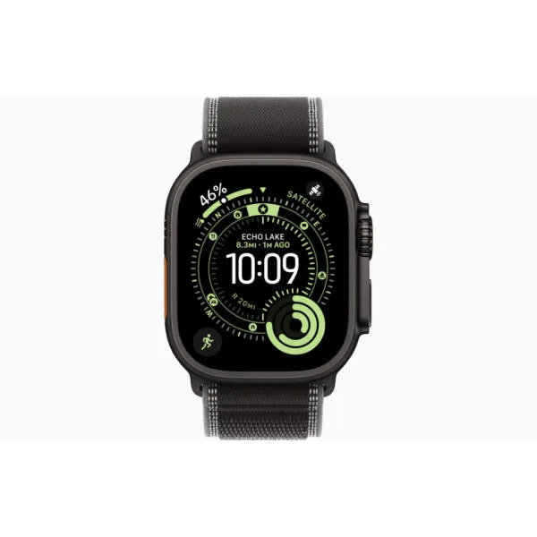 Apple Watch Ultra 3 (49mm) GPS + Cellular, Titanium Case – Black Ti with Charcoal Trail Loop (M/L) | MF1H4 | New - Image 3