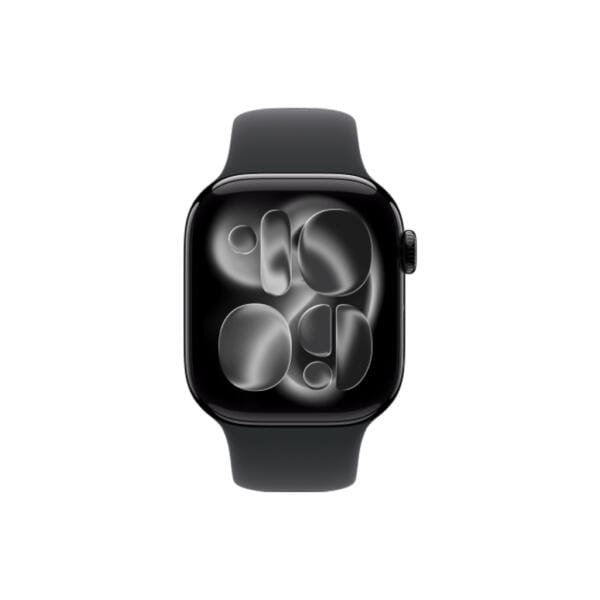 Apple Watch Series 11 (46mm) GPS – Jet Black & Space Gray Aluminum Case, Sport Band (M/L) – New - Image 2